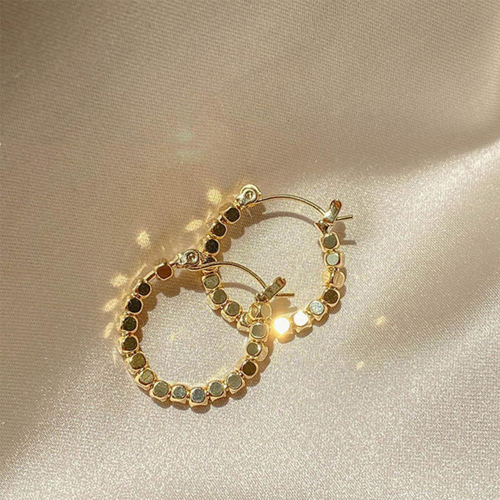 Khuyên Tai Tròn Rỗng Đơn Giản Thời Trang VANES1