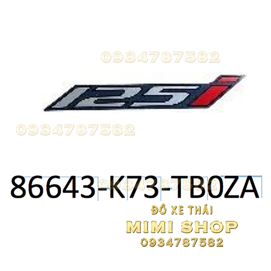 TEM NỔI CHỮ 125 WAVE125I MÀU XANH KIM LOẠI 2021 CHÍNH HÃNG HONDA (2017-2020) THÁI LAN | 86643-K73-TB0ZA 4