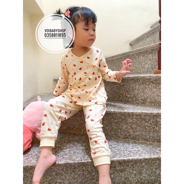 Bộ thu đông lullaby bộ bé gái Lullaby cổ tim cho bé