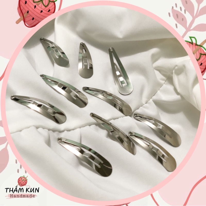 10 chiếc phôi kẹp tóc handmade 4cm hình giọt nước