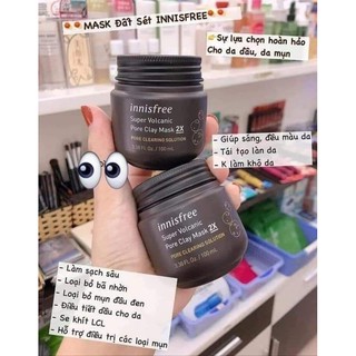 Mặt nạ tro núi lửa Jeju Volcanic Pore Clay Mask 2X