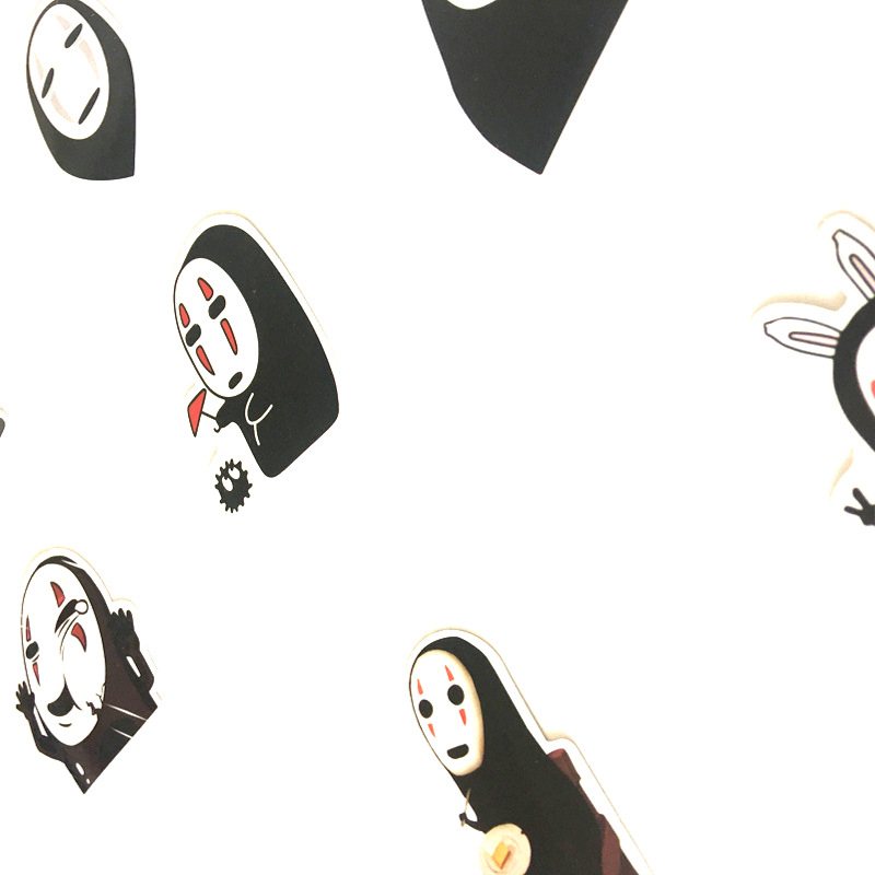 Bộ 12 Sticker Dán Tường Hình Vô Diện Độc Đáo
