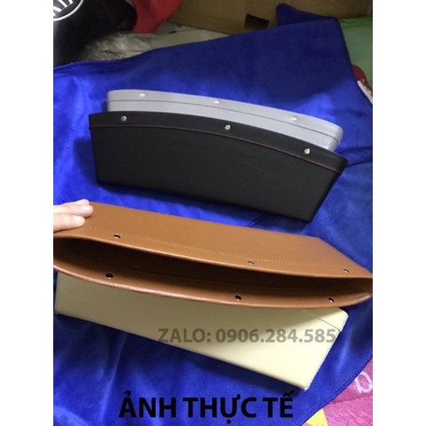 Khay để đồ khe ghế bọc da K3 chất liệu siêu bền, Hộc đựng đồ đa năng cho ô tô