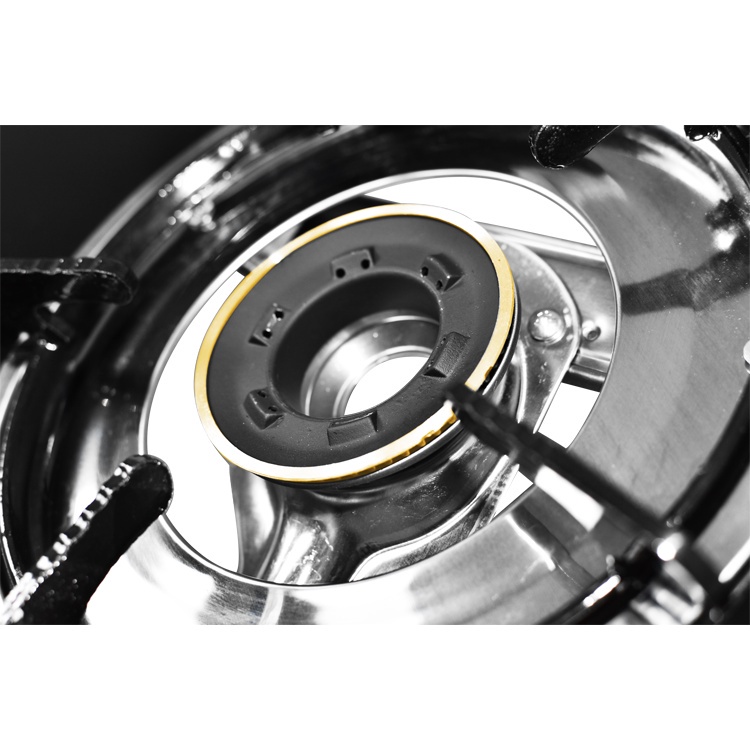 Bếp gas dương Goldsun GGS7009 - 2 đầu đốt đồng, mặt kính cường lực, màu đen