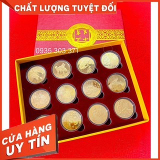 Quà Tết Đồng Xu 12 Con Giáp Mạ Vàng - Quà Tặng Mới Cho Năm 2021