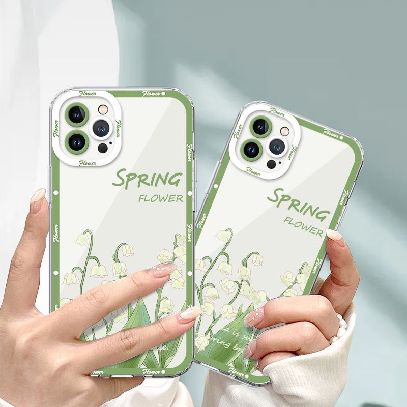 Ốp Điện Thoại In Hình Hoa Lily of the Valley 11/pro/xs/max7/8 Cho iPhone Apple 13/12