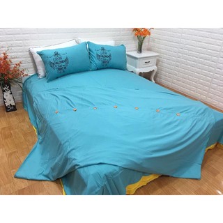 Bộ chăn ga gối poly khuy