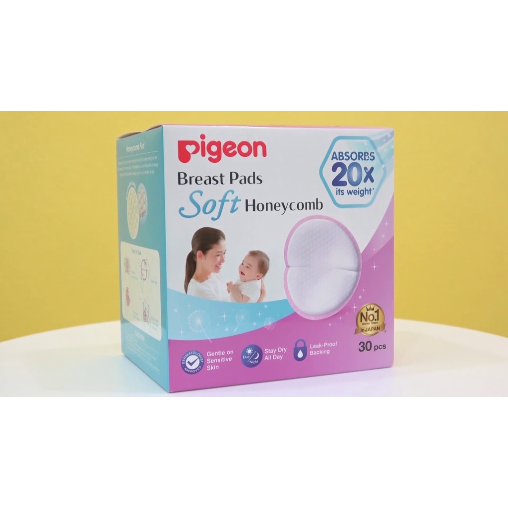 Miếng Lót Thấm Sữa Pigeon 3D Siêu Mềm ✔Hộp 30 Miếng