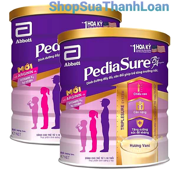 [HSD T12-2023] Combo 2 Lon Sữa Bột Pediasure Hương Vani 1.6KG