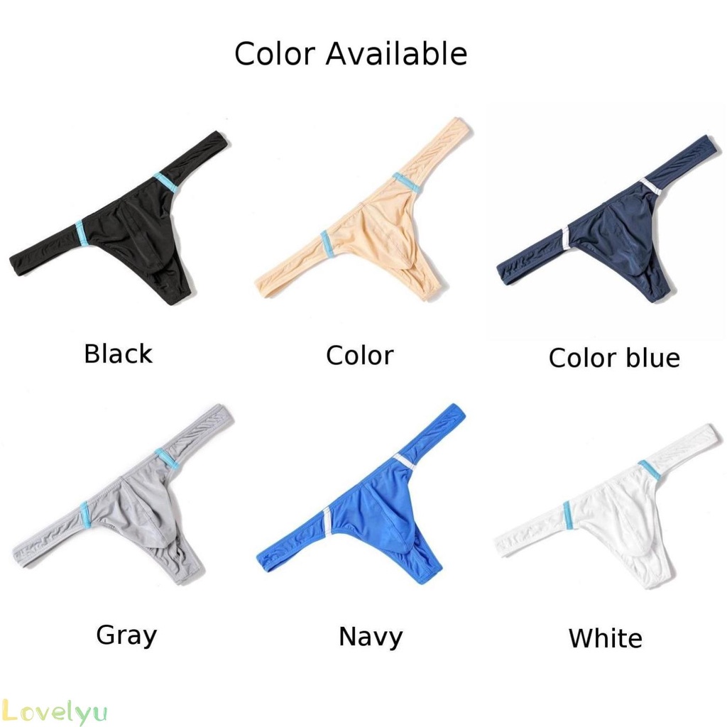 Quần lót lọt khe màu trơn thoáng khí sexy cho nam màu sắc