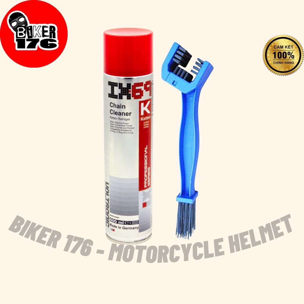 Chai rửa sên IX69 (Tặng kèm cây chà sên) - BIKER 176 - Mũ bảo hiểm & Dầu nhớt Vũng Tàu