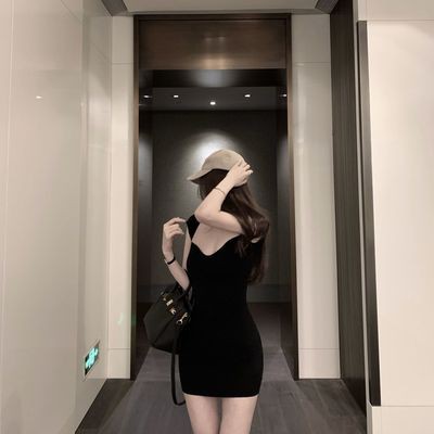 [Đầm body cổ vuông cúp ngực] Đầm len dệt kim ôm body gợi cảm hàng quảng châu | BigBuy360 - bigbuy360.vn