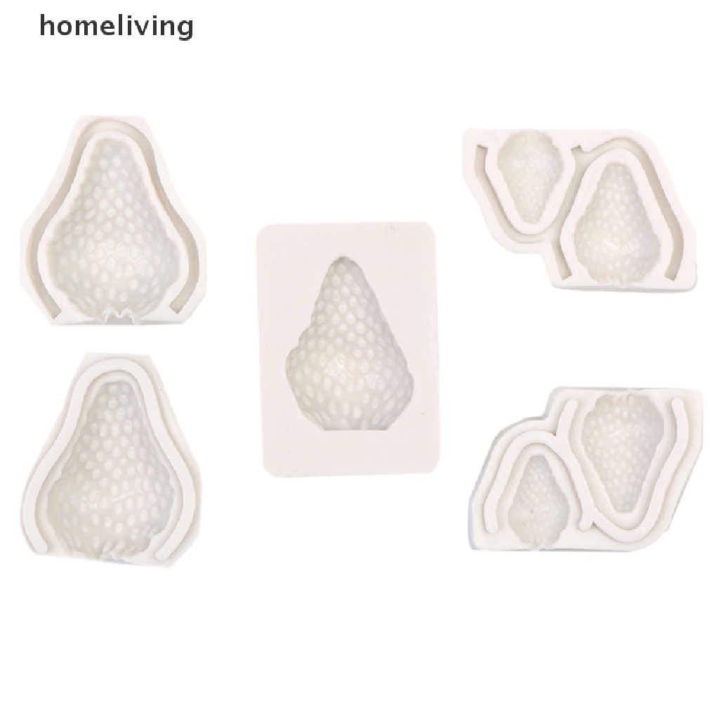 Khuôn Làm Bánh Chất Liệu Silicone Hình Trái Dâu Dễ Thương