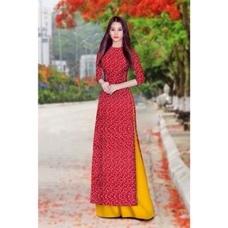 GIÁ XƯỞNG - Áo dài truyền thống lụa CO GIÃN ( ÁO KÈM QUẦN)