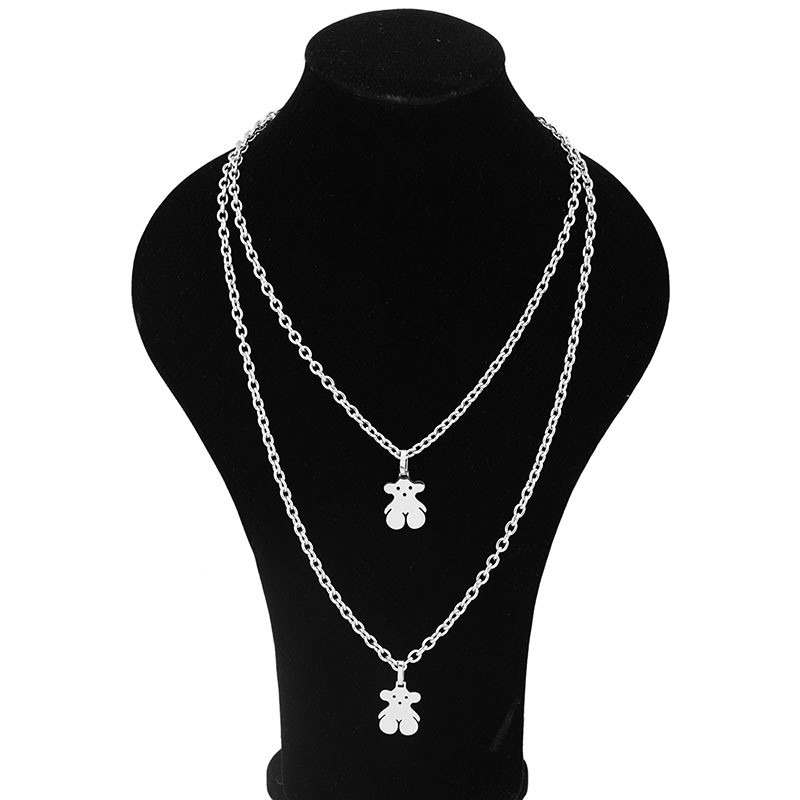 Dây chuyền nam nữ mặt hình gấu siêu cute