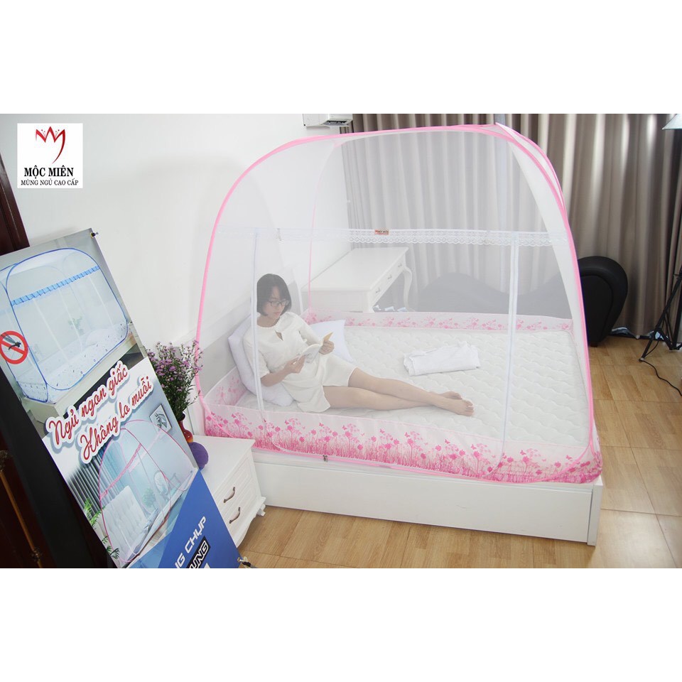 Màn chụp Mộc Miên - 1 cửa (1m2, 1m4, 1m6, 1m8, 2m2) | Mùng chụp đỉnh rộng Mộc Miên