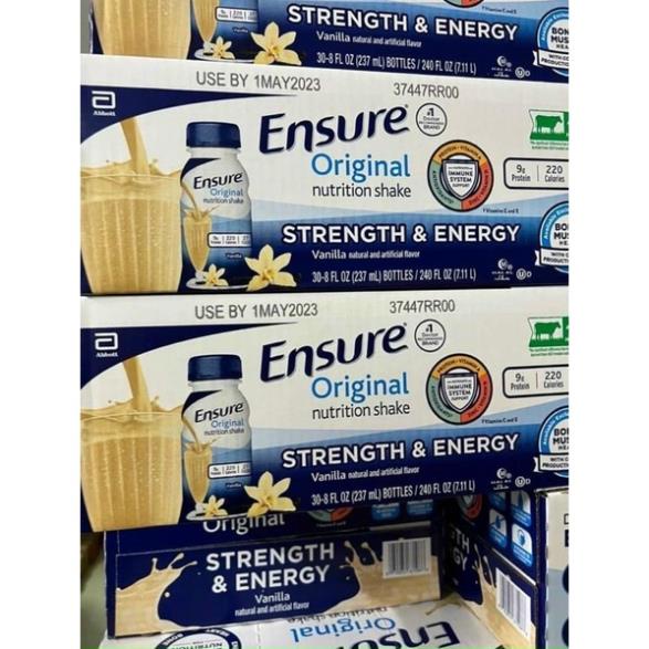 Date 2024 Sữa ensure nước vani mỹ 237ml