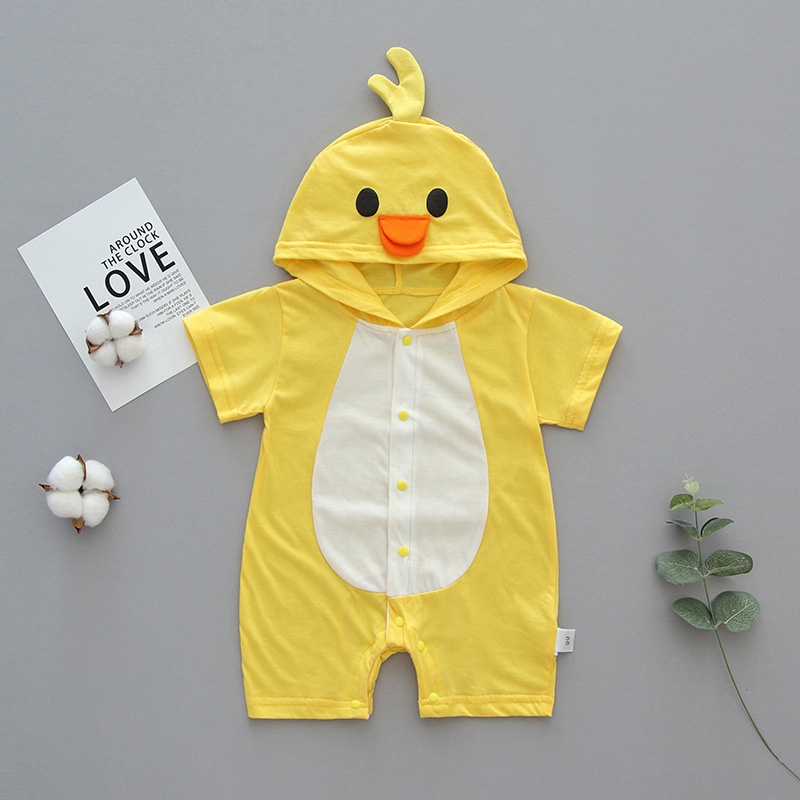 Áo liền quần in họa tiết con vật dễ thương cho bé