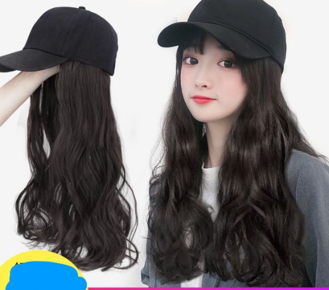 Tóc giả nữ đẹp ❤️ FREESHIP ❤️❤️ nguyên đầu mũ xoăn đuôi