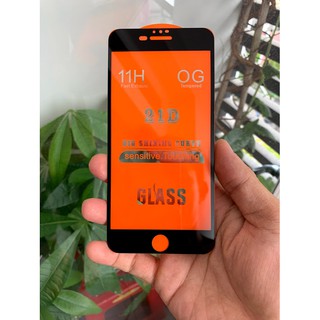 [FREESHIP] Cường lực iphone 6+/6s+/7+/8+ full màn 21D, độ cứng 11H, tặng giấy lau 1-2