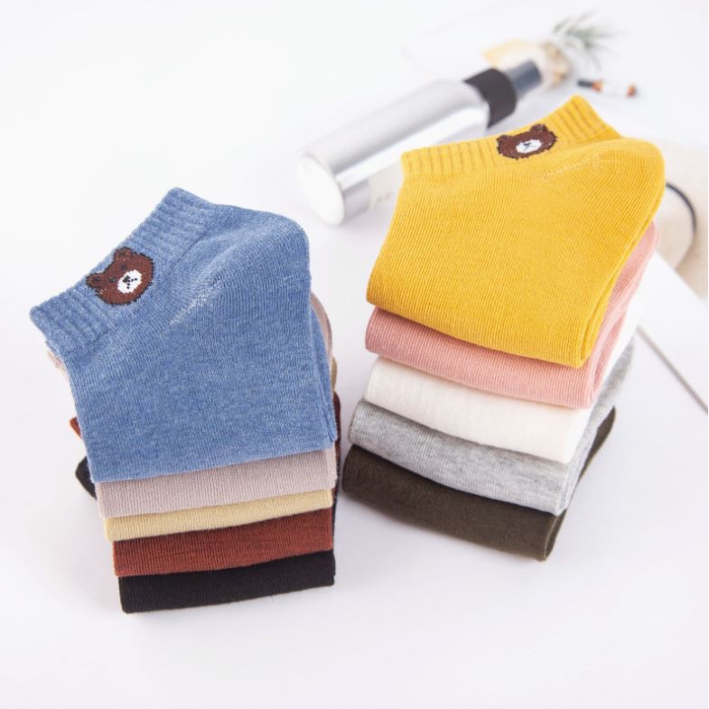 Tất Gấu Loại 1 Thoáng Khí Thấm Hút Mồ Hôi COMBO 10 Đôi B08