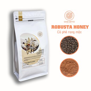 Cà phê robusta honey truyền thống rang mộc cafe nguyên chất 100% sano coffee