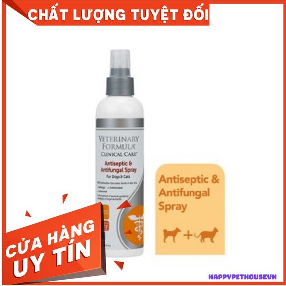 Chai xịt Veterinary Formula Cam chuyên về da nấm các loại cho thú cưng chó mèo