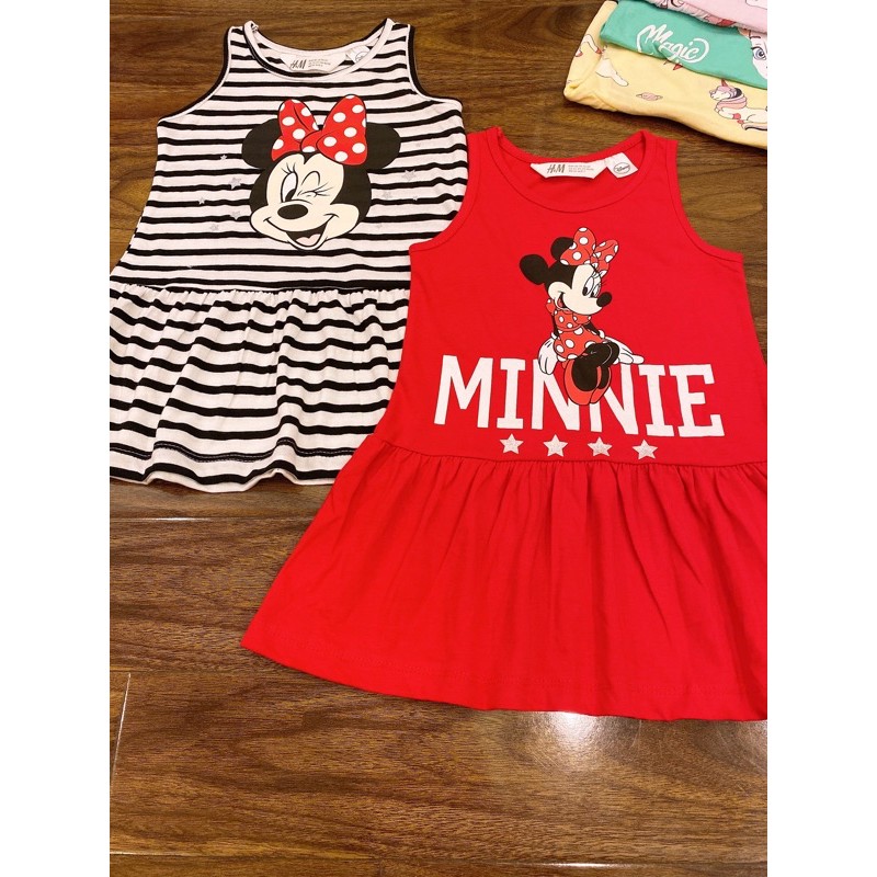 Váy HM cotton hoạ tiết Mickey, Pony, Elsa cho bé gái cực xinh