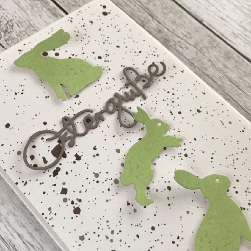 Khuôn Cắt Giấy Làm Từ Kim Loại Hình Thỏ Trang Trí Scrapbook