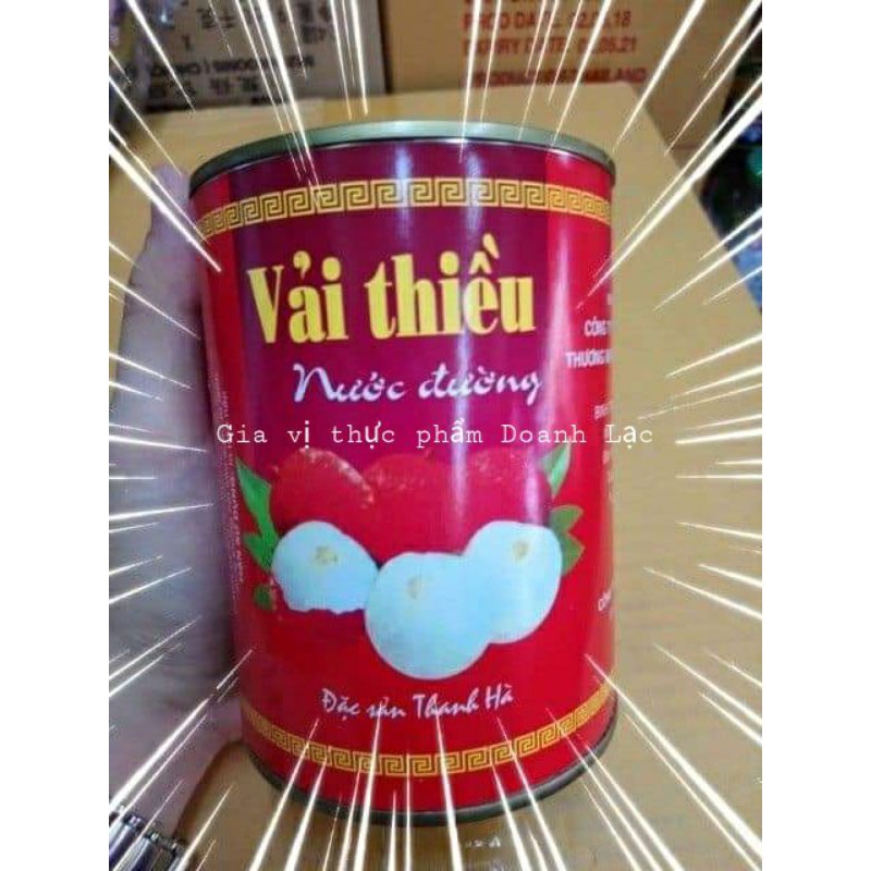 Vải thiều Thanh Hà đóng hộp / Vải lon Bitraco 565gr 👍 Trái dày, giòn, ngọt thanh ✅ Topping