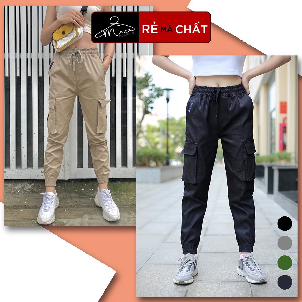 Quần jogger nữ Kaki Tuyết dãn, Jogger ống bó đẹp 2 túi hông độc hàng VNXK chất lượng cao kiểu thể thao | BigBuy360 - bigbuy360.vn