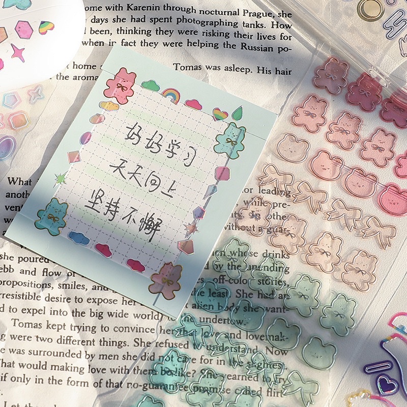 Sticker hình dán trang trí mạ kim