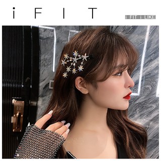 Kẹp tóc iFIT thời trang đính đá long lanh phong cách Hàn Quốc đáng yêu