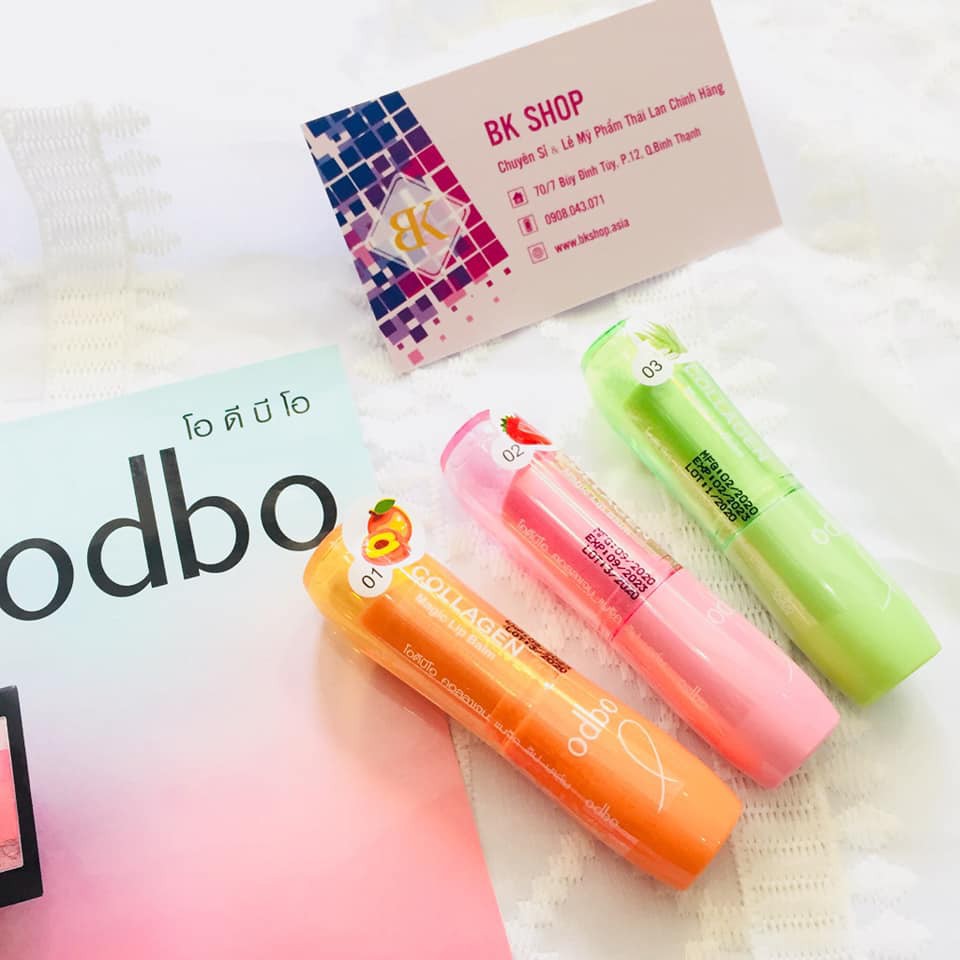 Son Dưỡng Odbo Collagen Magic Lip Balm OD521 - Màu xanh