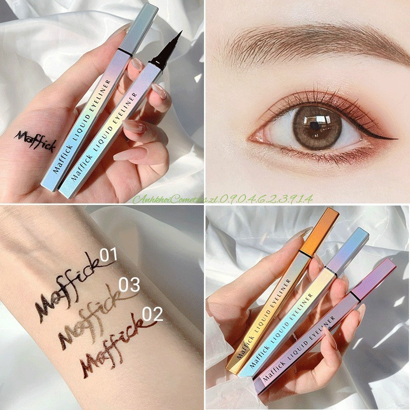 Bút Kẻ Mắt Dạ Màu Nâu Maffick 0.01mm Eyeliner Cao Cấp