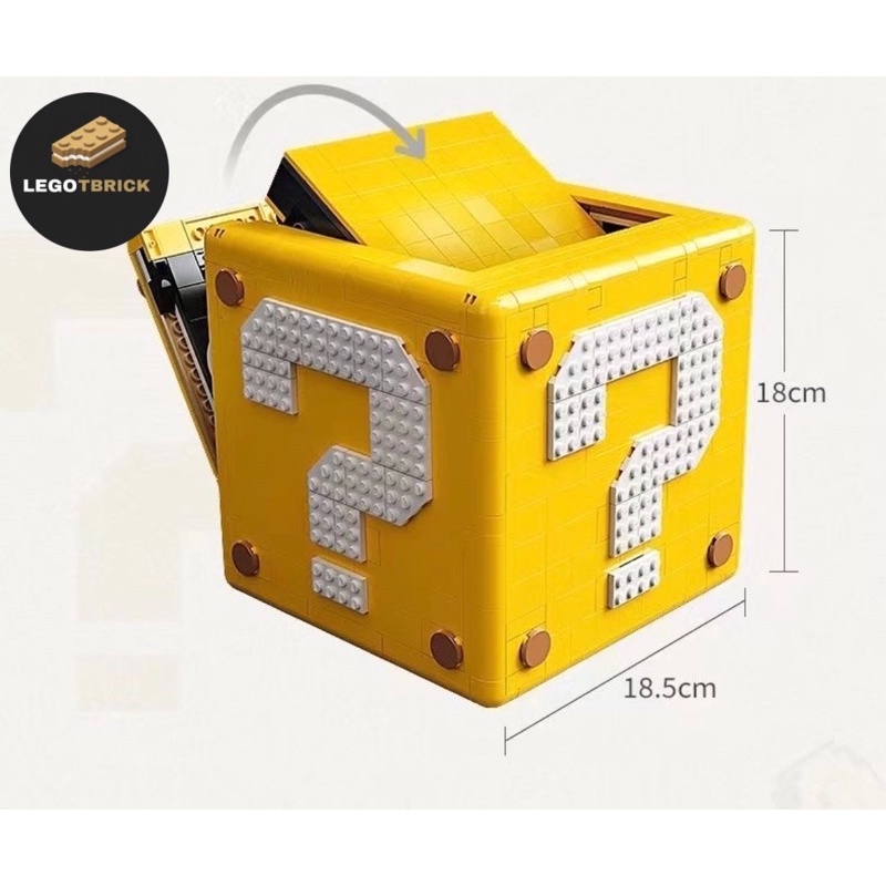 Đồ chơi lắp ráp xếp hình thông minh Mario Mysterybox - Mario Hộp bí ẩn - Question mark block - Tbrick - nonlego