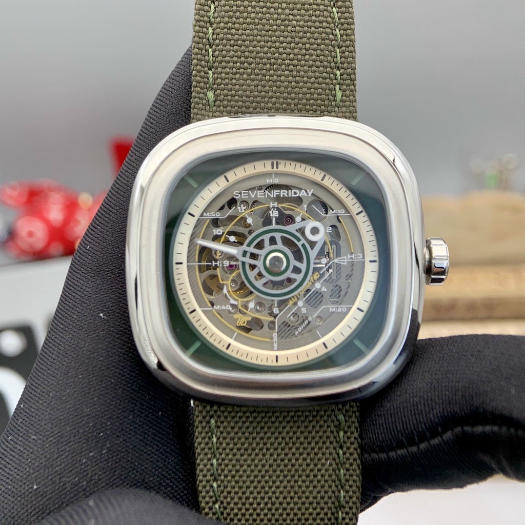 Đồng Hồ Nam  - Automatic - Hộp Gỗ, Sách, Thẻ Bảo Hành 2 năm , Khăn, Dây Cao Su Cao Cấp Tặng Kèm