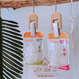 Wesser- Núm Vú Cổ Hẹp Vỉ 2 Cái SIÊU MỀM