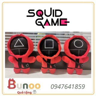 Gấu Bông Lính Gác Phim Trò Chơi Con Mực- Squid Game 3 mặt vuông tròn tam giác15-35cm Bunoo Shop