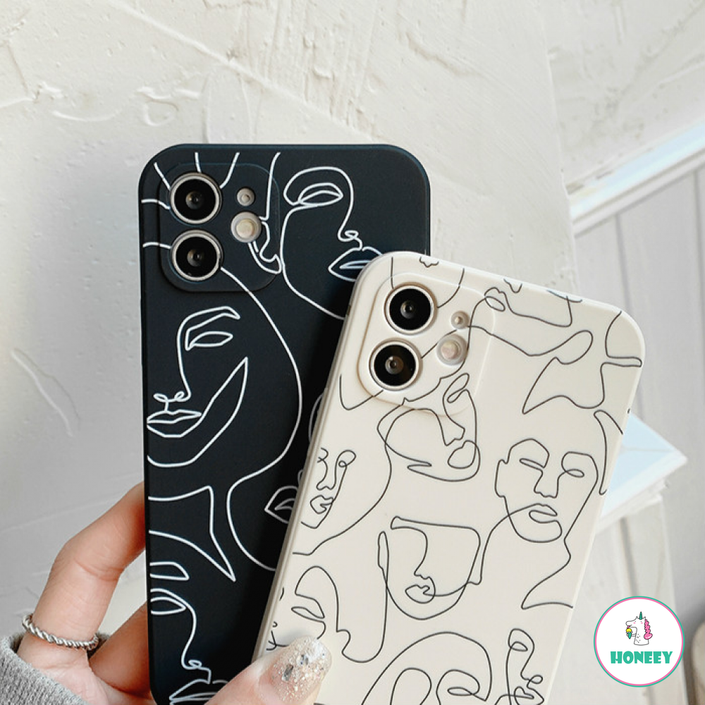 Ốp Điện Thoại Tpu Họa Tiết Hình Mặt Người Trừu Tượng Thời Trang Cho Iphone 12 11 Pro Max X Xs Max Xr 8 7 | BigBuy360 - bigbuy360.vn