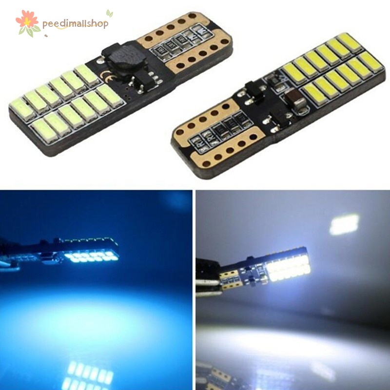 Đèn LED T10 W5W 24smd 4014 Gắn Biển Số Xe Hơi  chuyên dụng cho ô tô T10 LED hiển thị ánh sáng rộng dủ 7màu sắc