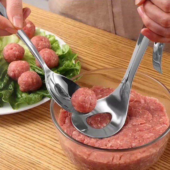 [Rẻ vô địch] Thìa inox Làm Thịt Viên,Thịt Mọc Tiện Ích-hotdeal247