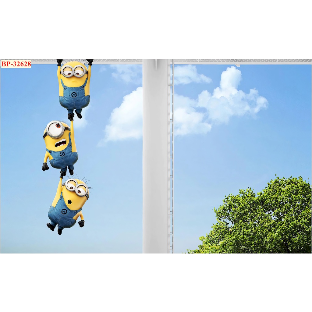 Tranh Dán Tường Phòng Trẻ Em Hoạt Hình Hiện Đại 3D NHỮNG CHÚ MINION ĐÁNG YÊU hàng đẹp giá rẻ, chất lượng ưu tiên