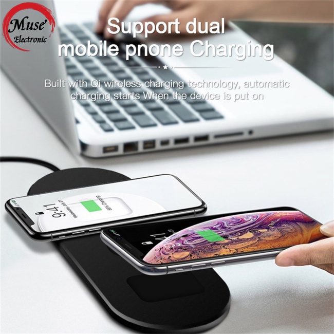 Đế Sạc Nhanh Không Dây 3 Trong 1 Qi Tương Thích Với Iphone 11 X Xs Max Xr Airpods Pro Iwatch