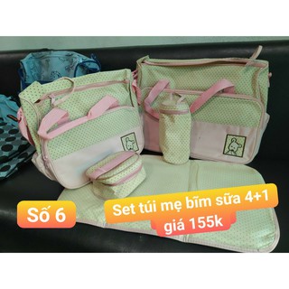 set túi mẹ bĩm sữa 4 món+1