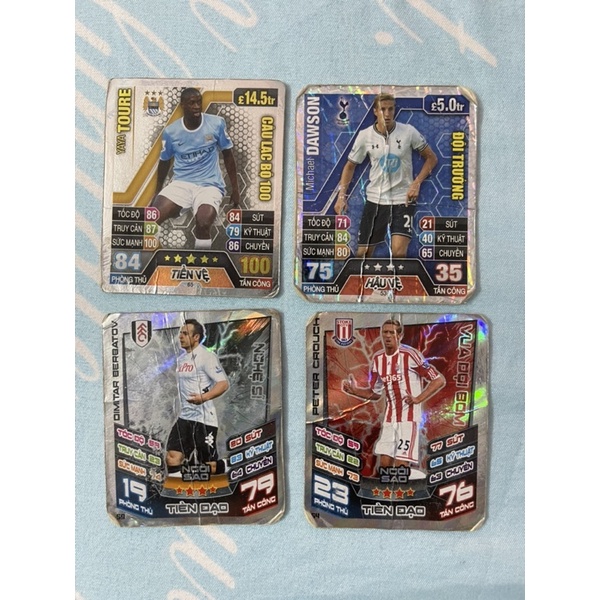 Thẻ Poca Match Attax mùa 11/12-12/13 lấp lánh