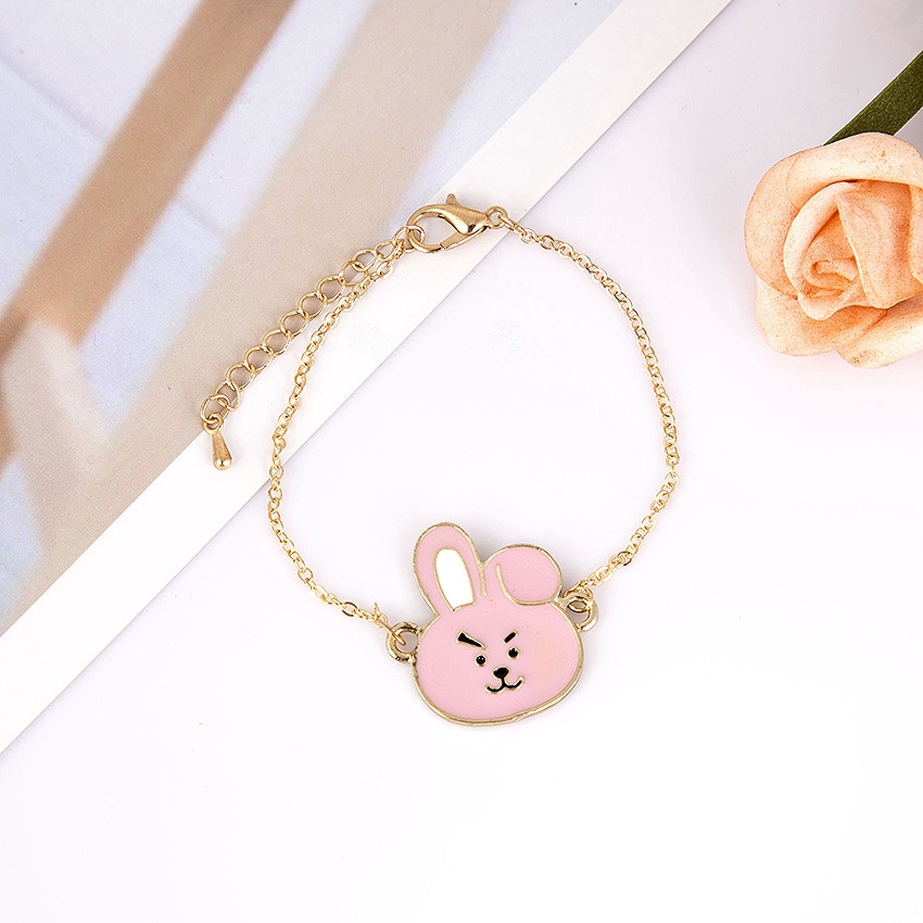 Vòng tay kim loại mạ vàng phong cách KPOP BTS BT21