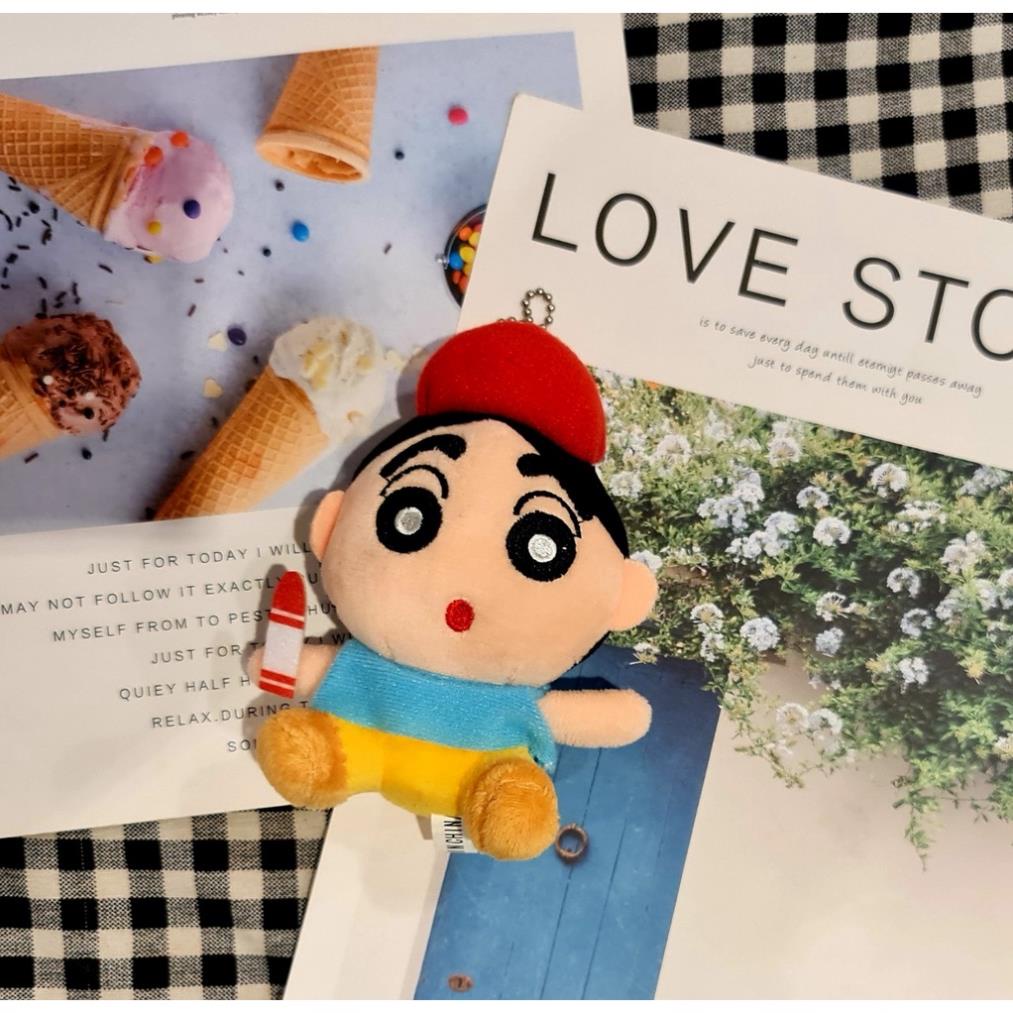 Móc khoá gấu bông Shin cậu bé bút chì chó Bạch tuyết Heo hiệp sỹ em bé Hima 8cm BooBooBear