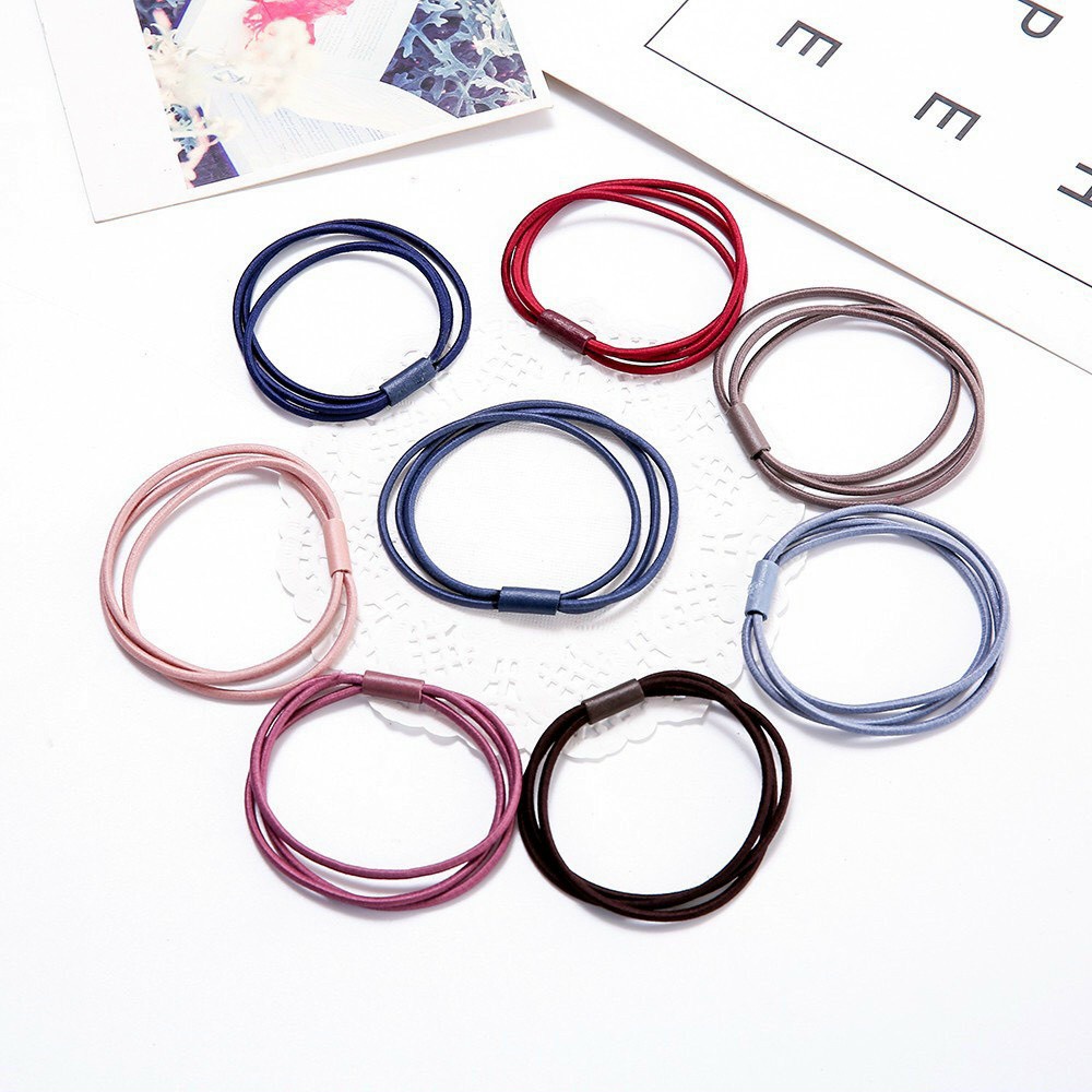 10 Dây Buộc Tóc Cao Su Nhiều Sợi Co Giãn Phong Cách Mới 2022