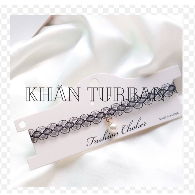Choker ren xinh phong cách tiểu thư - Khăn turban